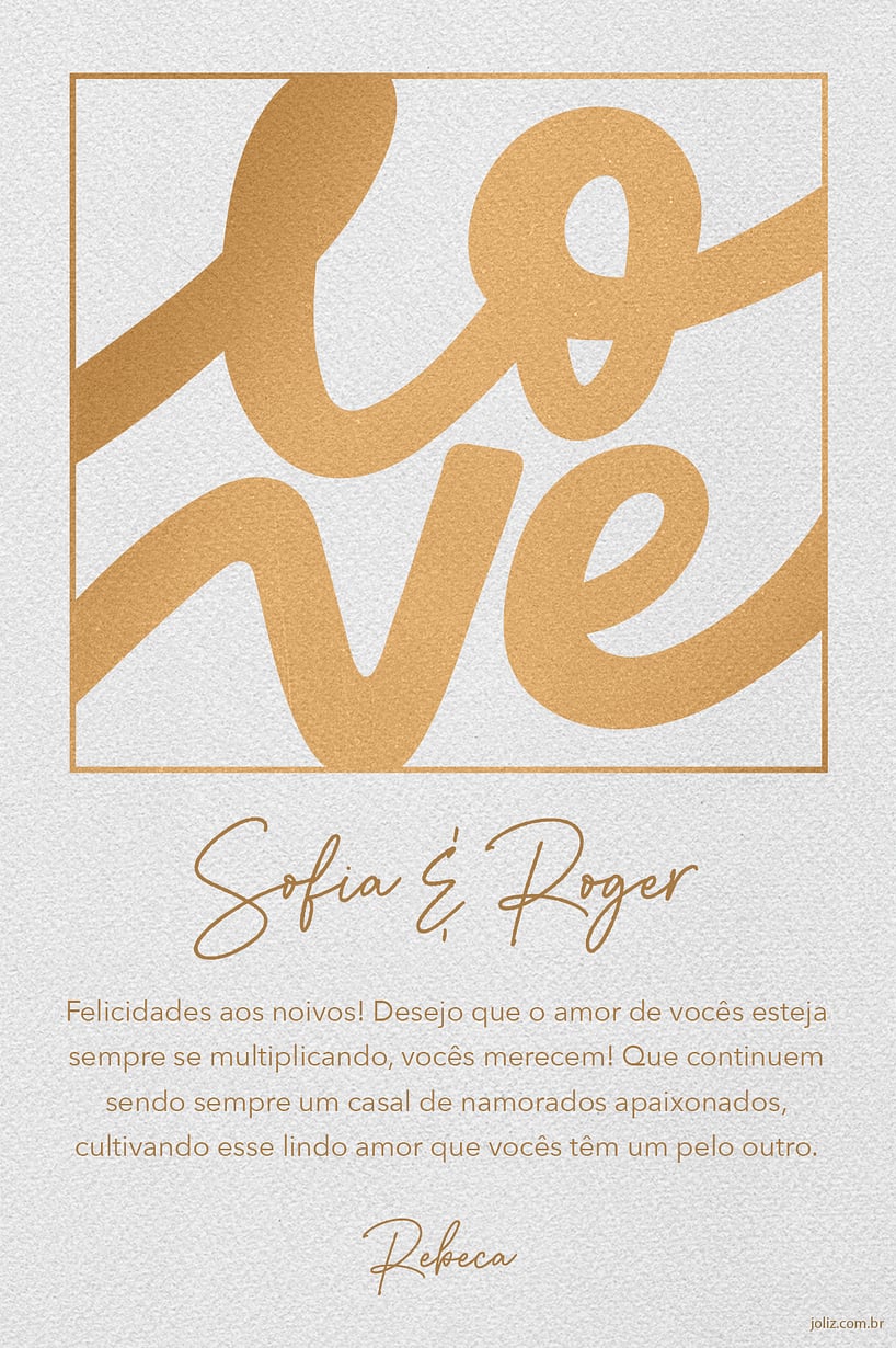 Cartao de Casamento - Love