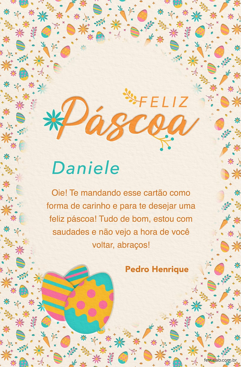 Personalize seu Cartão de Páscoa com a Festalab