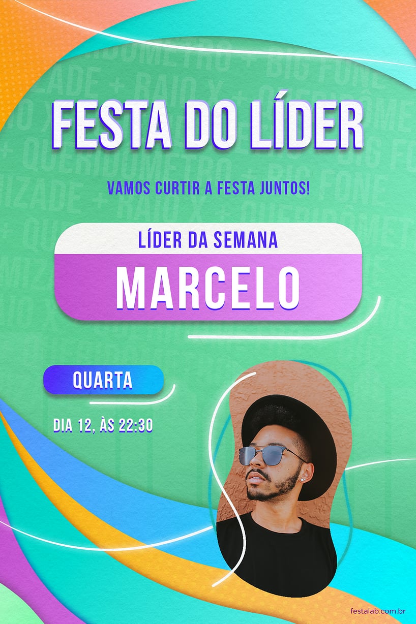 Criar convite de aniversário - Festa do Lider! Verde| FestaLab