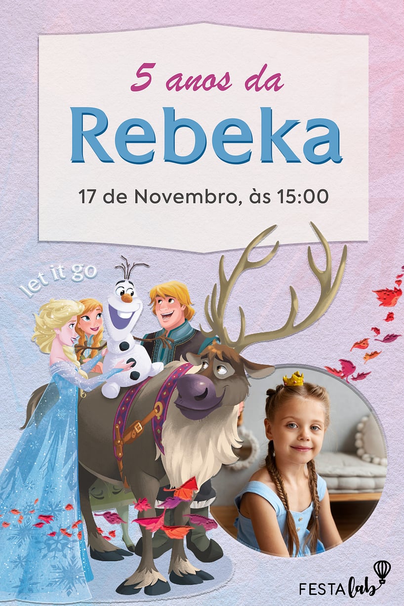 Convite de Aniversario - Frozen e seus amigos